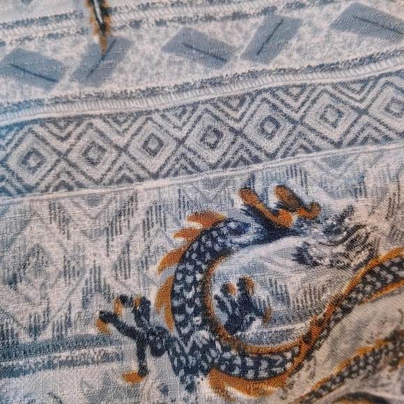 Vintage Kennington LTD California Dragon Button Down Blouse Mens XL 90s Grunge - Picture 4 of 8